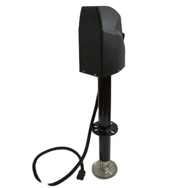 A-Frame Electric Tongue Jack with LED Work Light and Permanent Ground Wiring for Camper Trailer RV