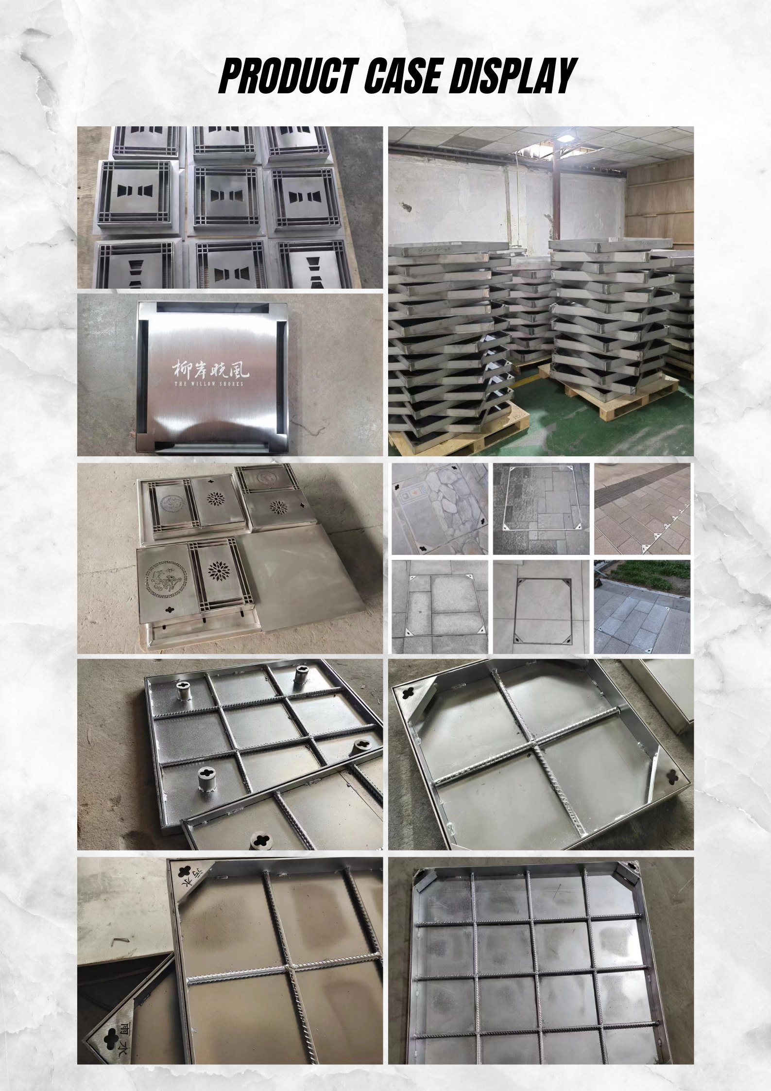 304 stainless steel invisible manhole cover Square sewer decorative manhole cover