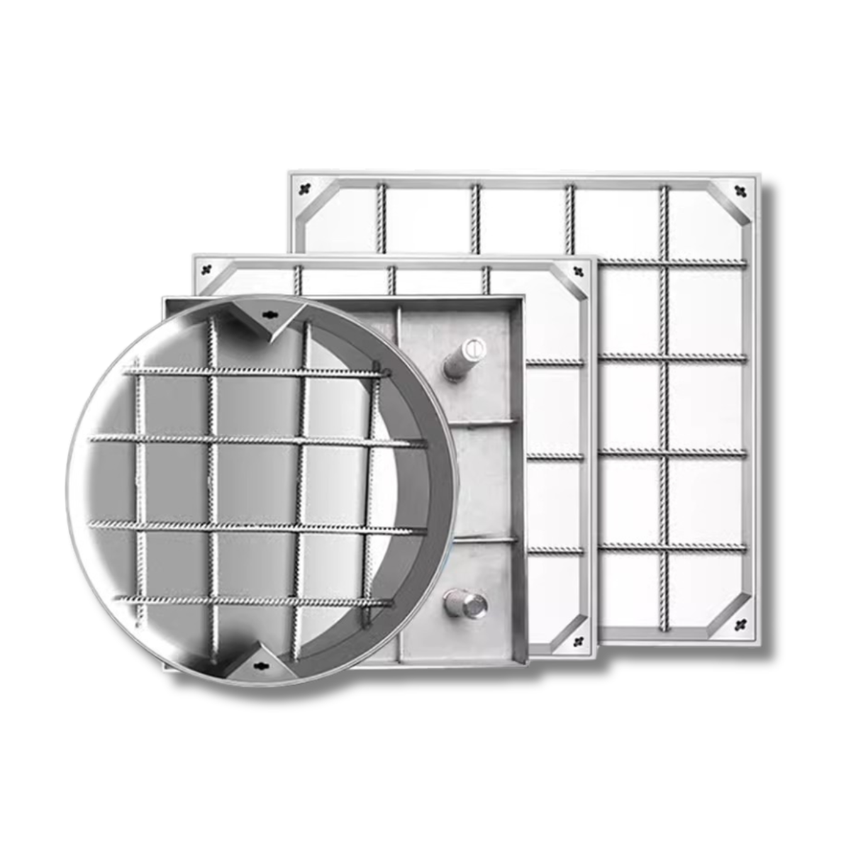 Stainless steel invisible manhole cover 304 Drain cover Custom machining Square decorative rain manhole cover