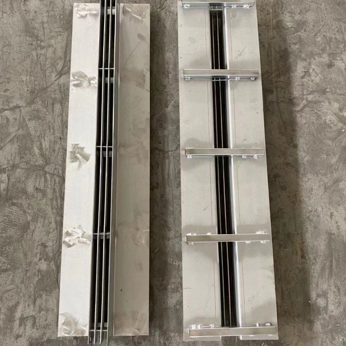 Stainless steel linear gutter cover Precast resin ditch Slit drain cover Concealed gutter cover Squares roads Drainage system