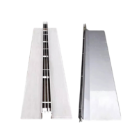 Stainless steel linear gutter cover Prefabricated resin gutter Park garden drainage system Curved invisible sink cover