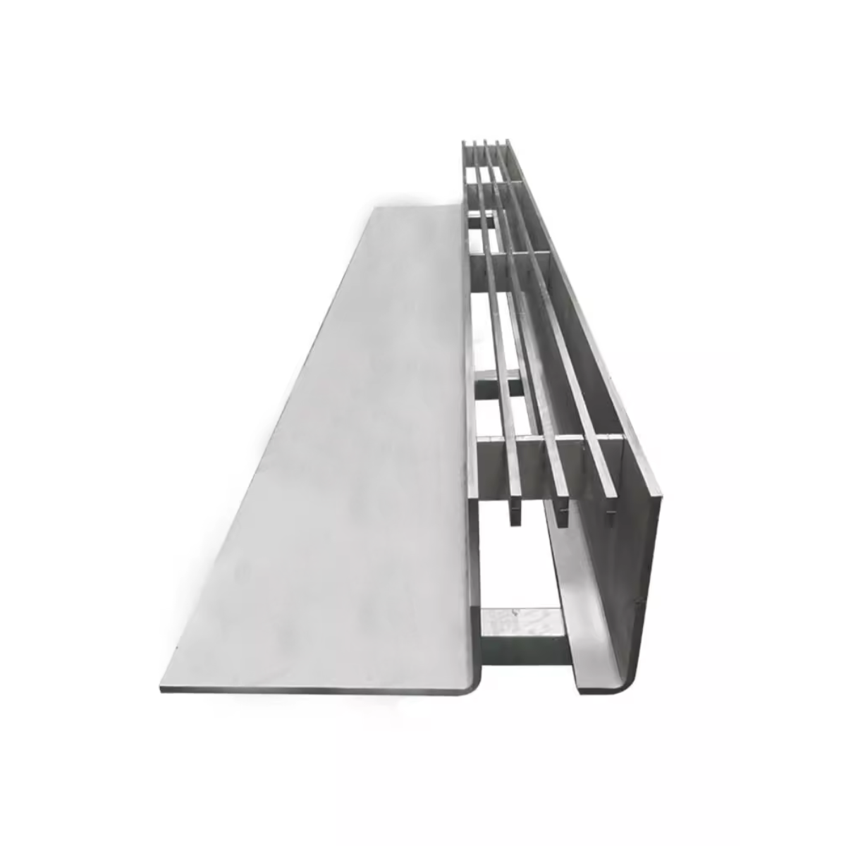 Prefabricated resin gutter cover Stainless steel linear drainage system Curved invisible sink cover Slit cover plate