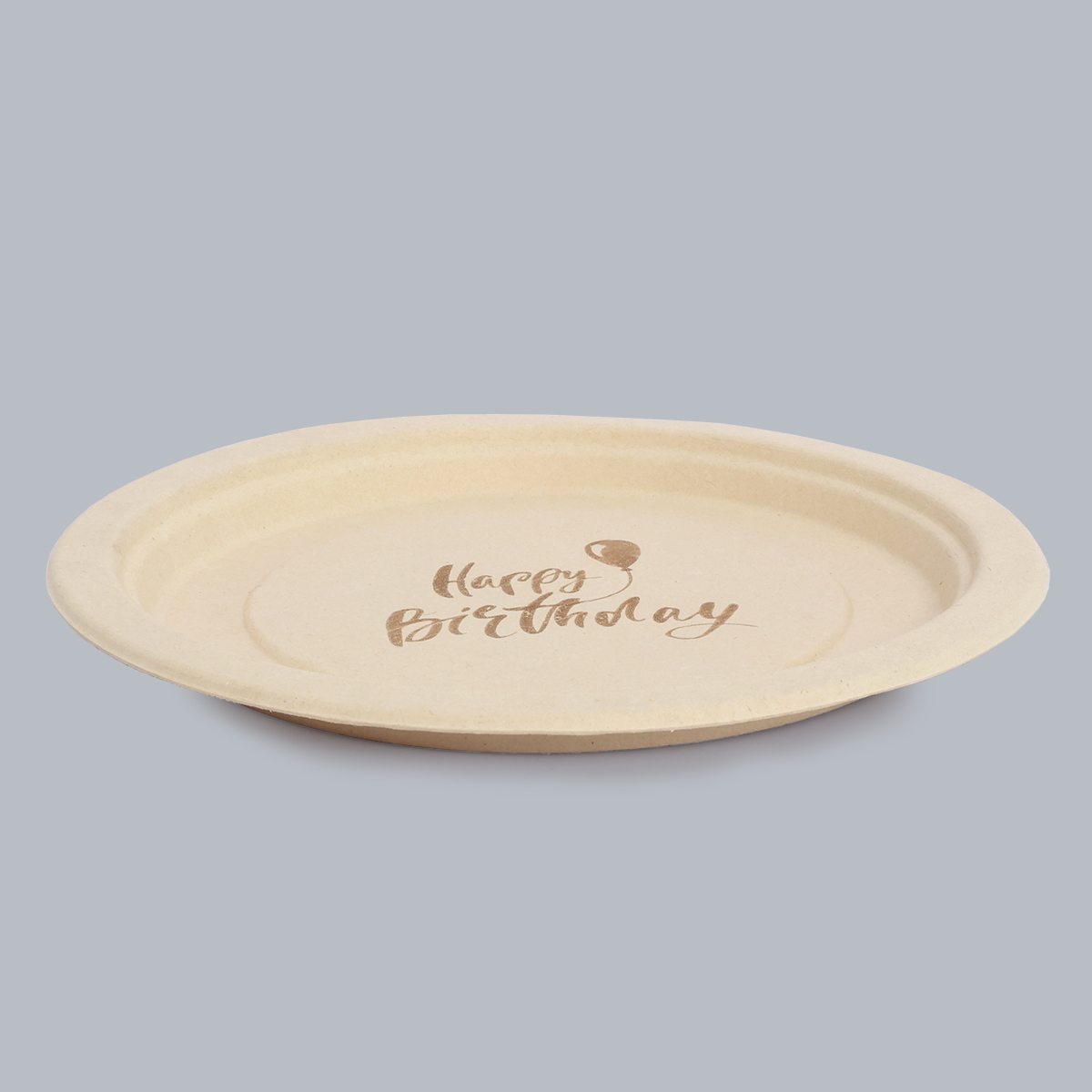 Compostable Paper Plates Disposable Tableware 9-inch Round Plate Eco-Friendly Food Containers