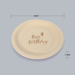 Eco-Friendly Tableware Disposable Tableware 9-inch Round Plate Disposable Eco-Friendly Plates