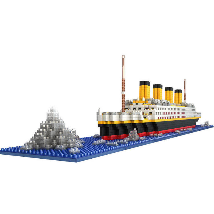 Kids Toy Plastic Blocking Building Block Toys DIY Educational Toy Titanic Ship Bricks