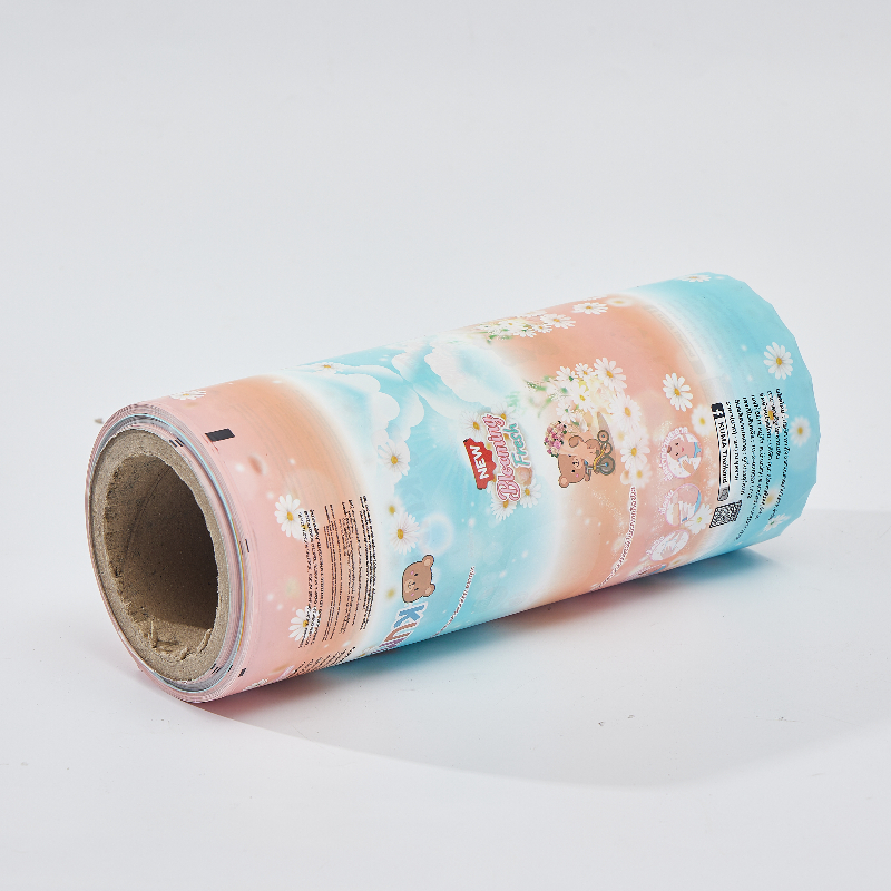 China Supplier Custom Printing Plastic Sachet Wet Wipe Automatic Packaging Film Roll