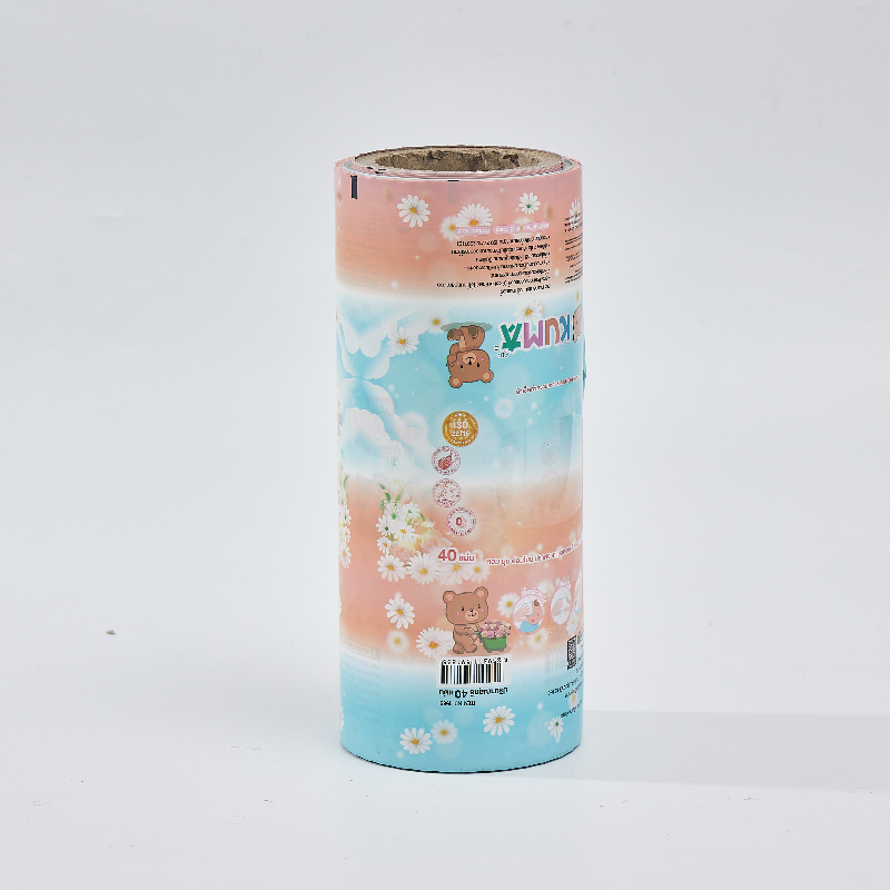 China Supplier Custom Printing Plastic Sachet Wet Wipe Automatic Packaging Film Roll