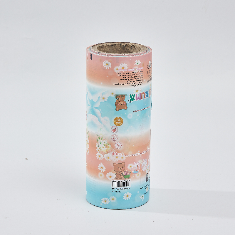 China Supplier Custom Printing Plastic Sachet Wet Wipe Automatic Packaging Film Roll