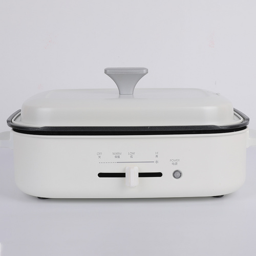 Electric cooking pot with dial and twist control method electric cooker with heating plate
