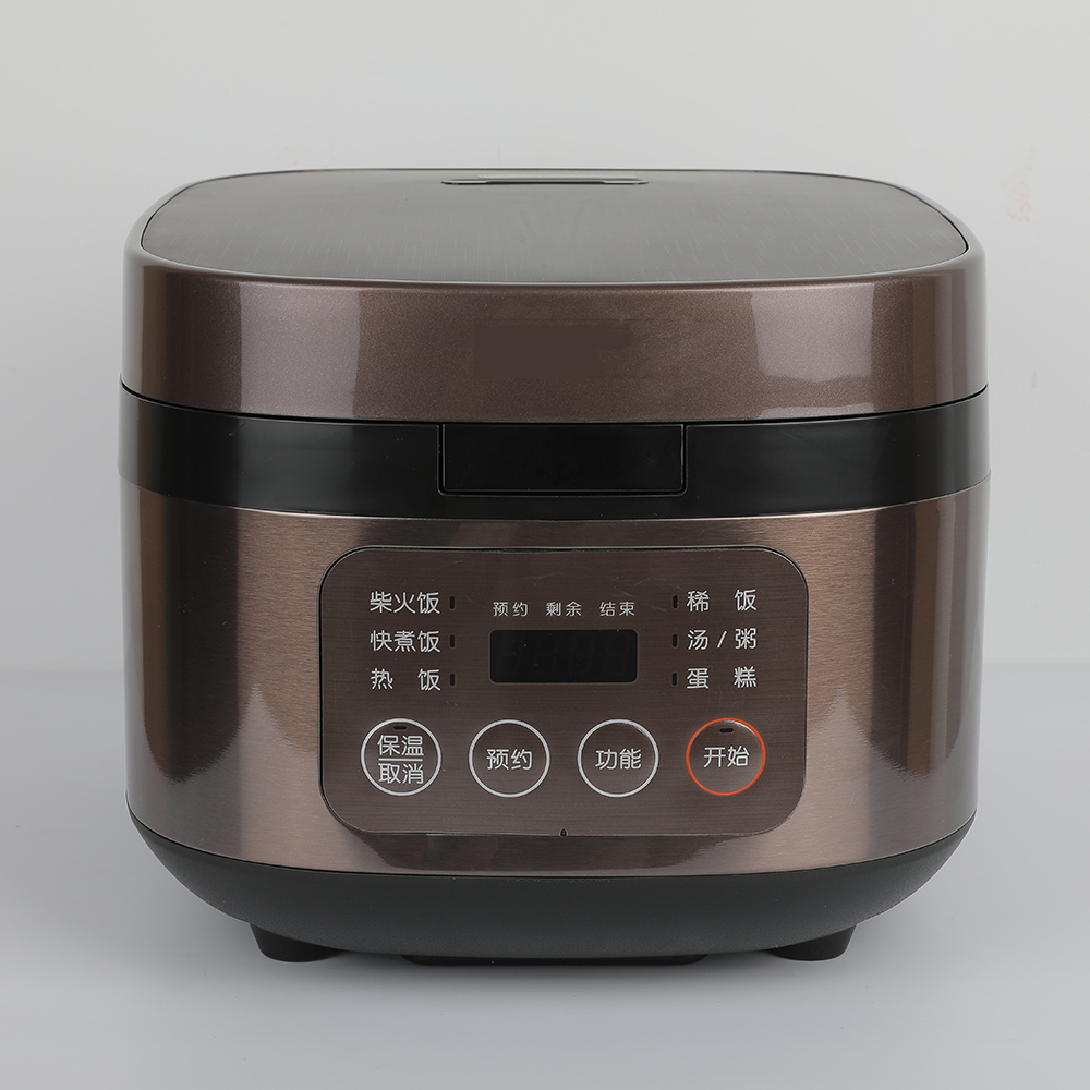 Heating plate rice cooker with hardware plus PP shell full pen design lid rice cooker