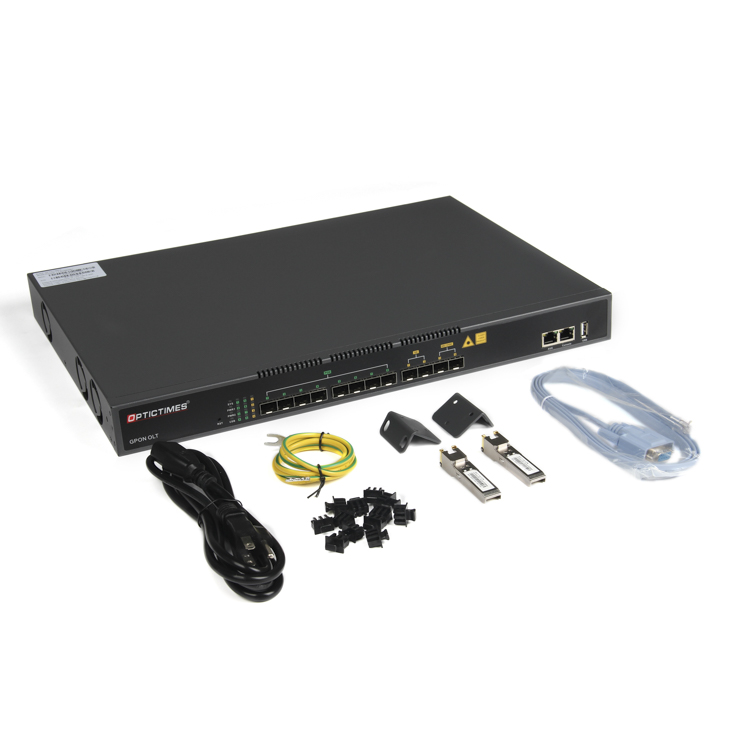 Fiber Optic Equipment FTTH GPON Optical Terminal GPON OLT 8 port OLT