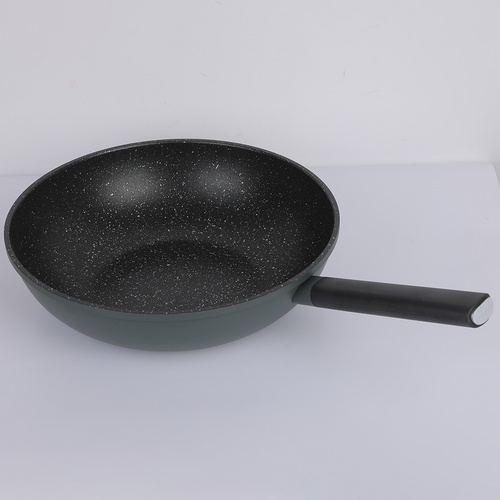 large capacity aluminum alloy frying pan non stick stir-frying cooker for gas and electromagnetic stove