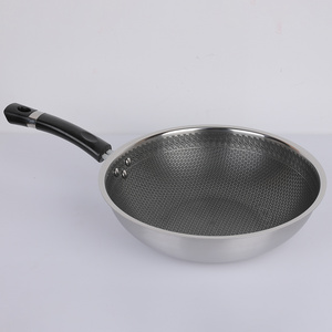 Household stainless steel frying pot gas induction cooker universal non-stick pot