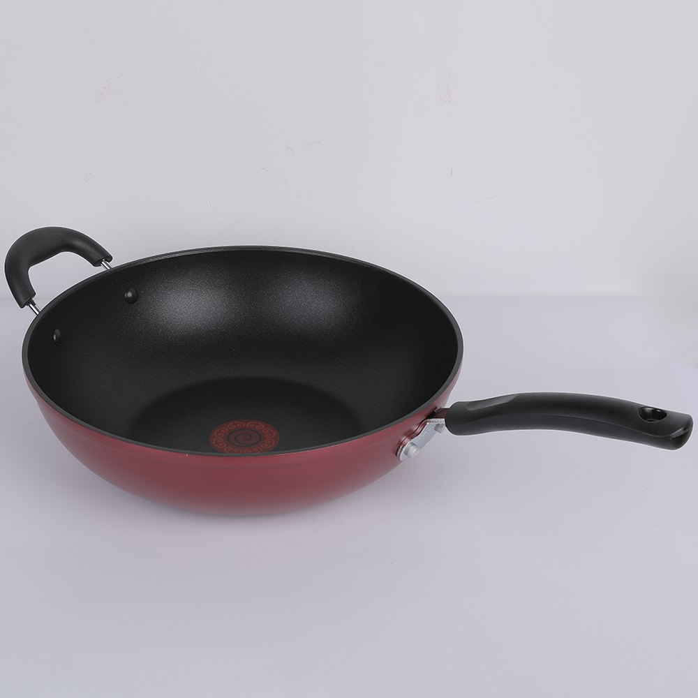 Frying pan with glass lid household kitchen non-stick saucepan cooker