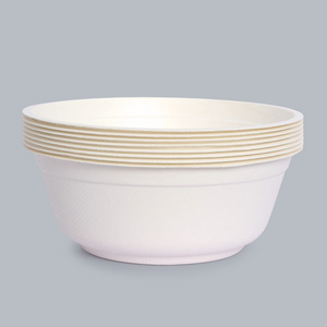 Eco-Friendly Tableware Disposable Tableware 910ml Round Bowl Compostable Paper Bowl