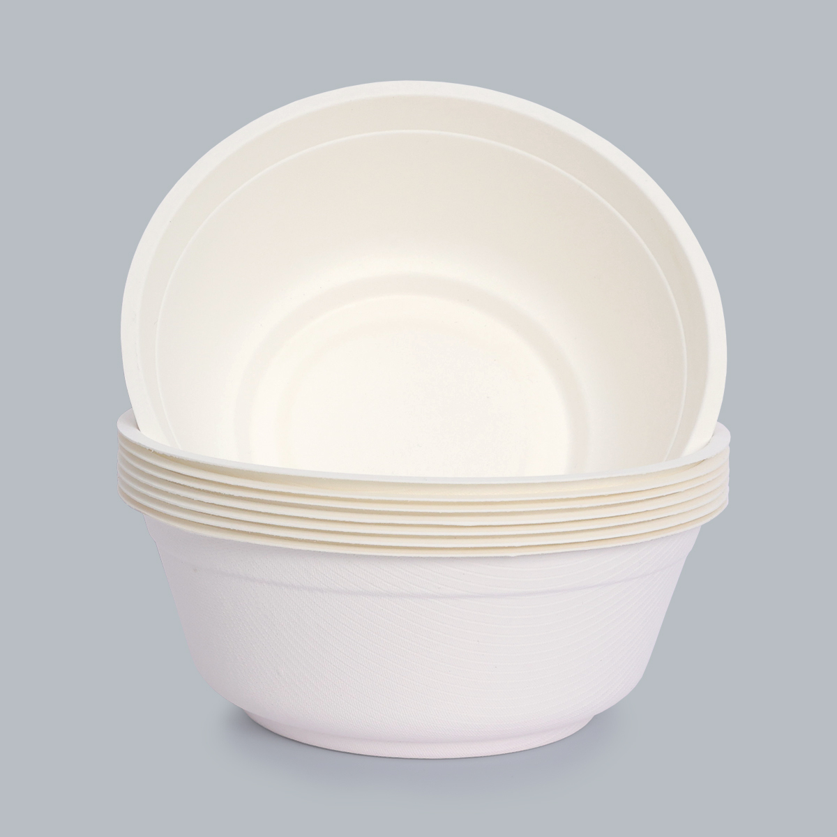 Biodegradable Tableware Disposable Tableware 910ml Round Bowl Compostable Paper Bowl