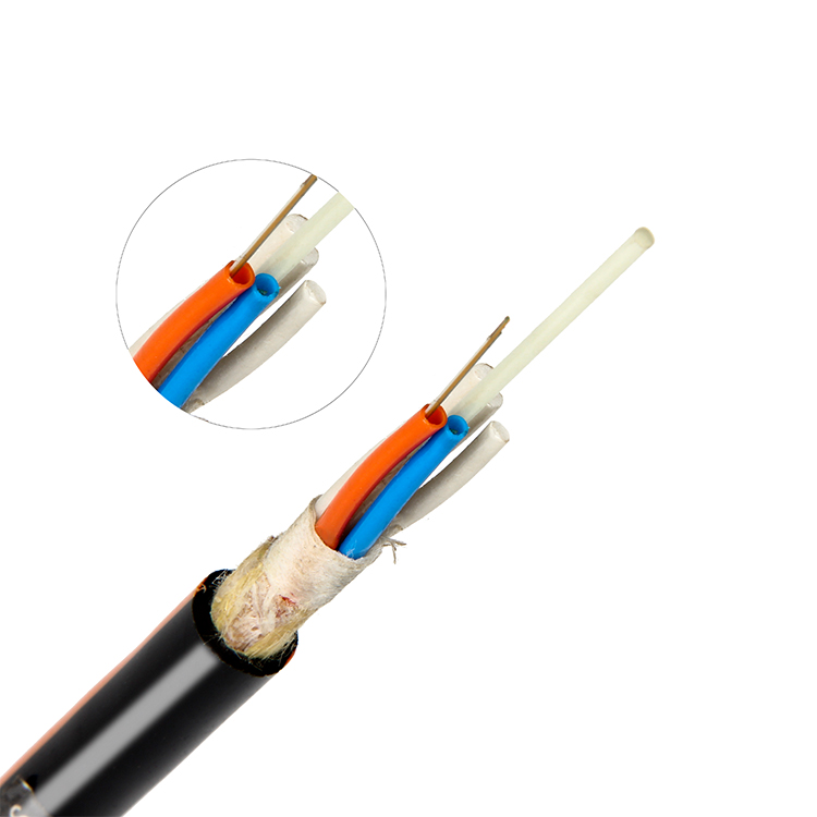 Outdoor Aerial Single Jacket 100 m Span 24 Core G652D All Dielectric ADSS Fiber Optic Cable