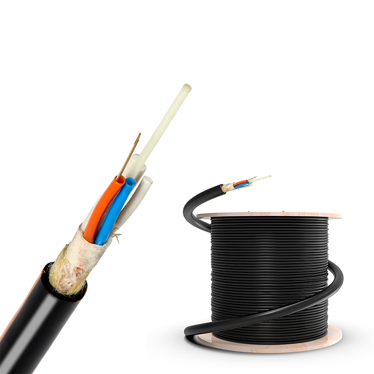 Outdoor Aerial Single Jacket 100 m Span 24 Core G652D All Dielectric ADSS Fiber Optic Cable