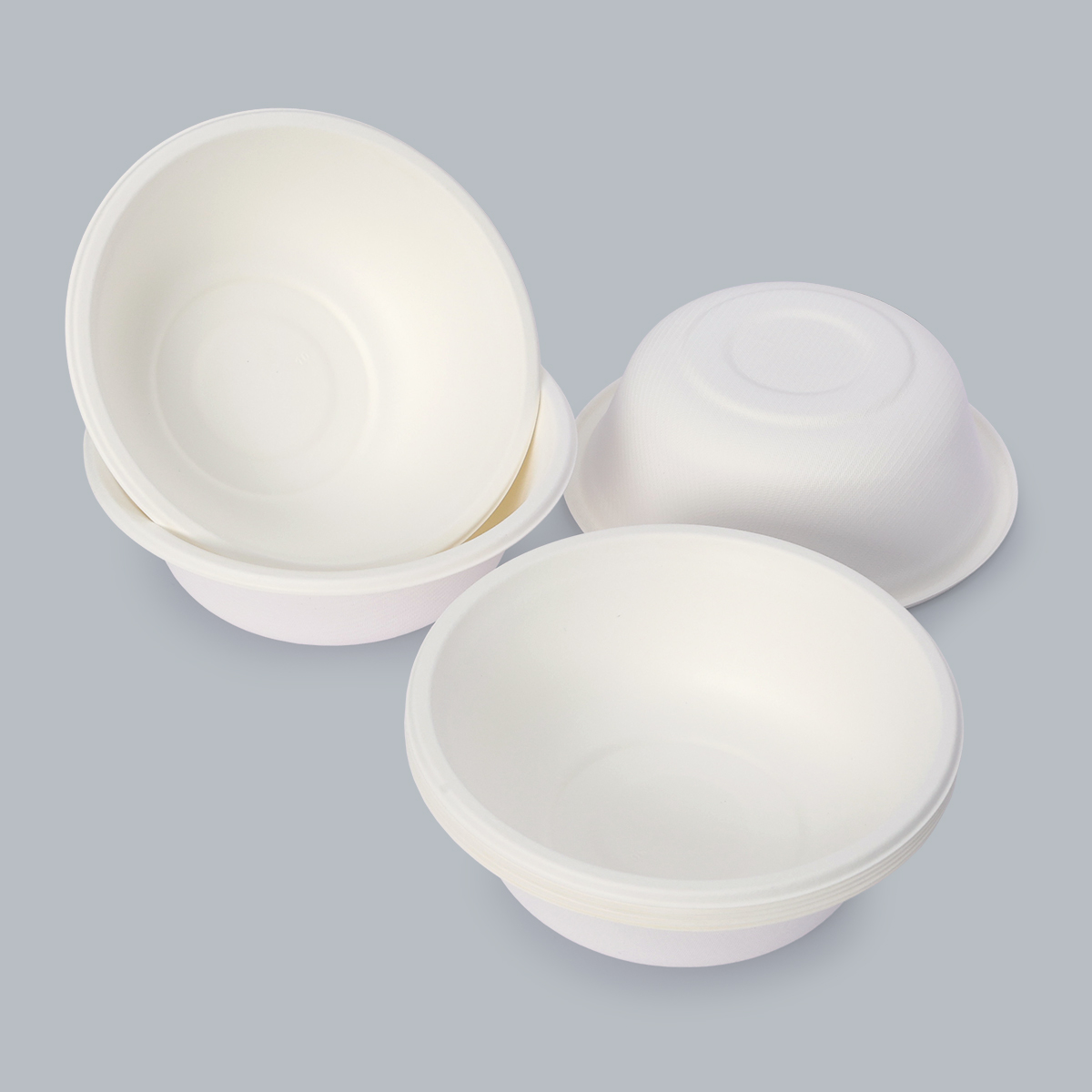 White bowls Disposable environmentally friendly tableware High-end bowls