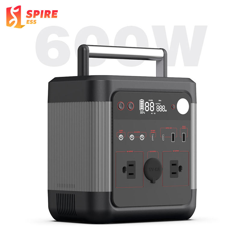 Outdoor camping 600W solar generator fast charging c-port portable power station