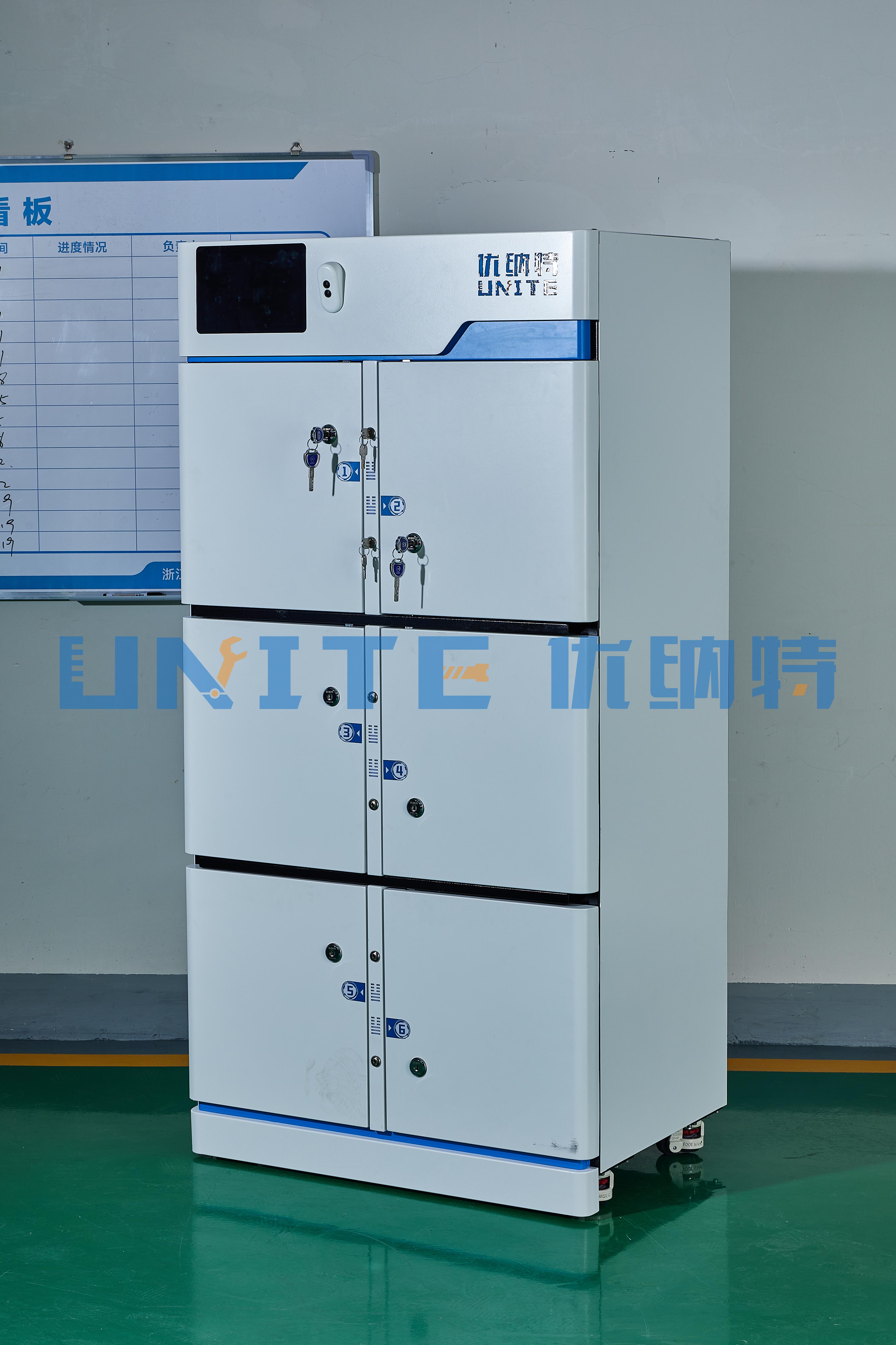 Unite Usample R6.2 Six-zone Matrix IOT Cabinets For Hazardous Chemicals (RFID) with Partition Storage of 120+ Reagent Bottle