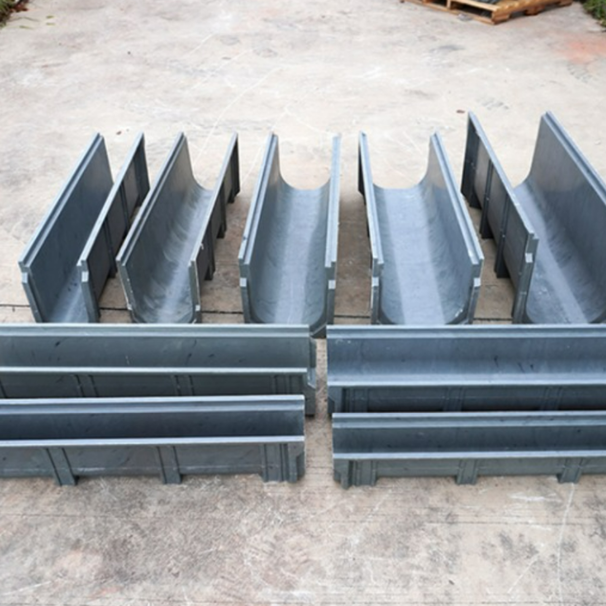 Resin drain sewer U-groove Square house kitchen trench groove Resin drain tank Linear drain