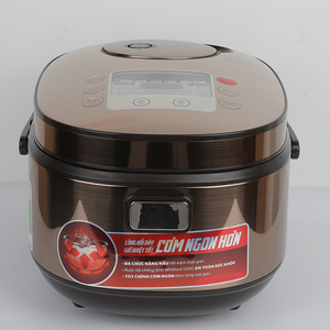 Solid color large capacity electric rice cooker with stainless steel brushed shell