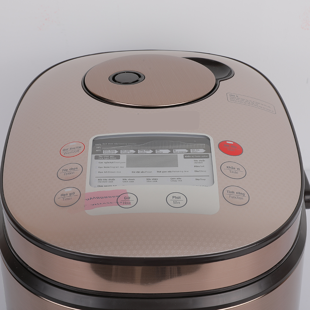 Solid color large capacity electric rice cooker with stainless steel brushed shell