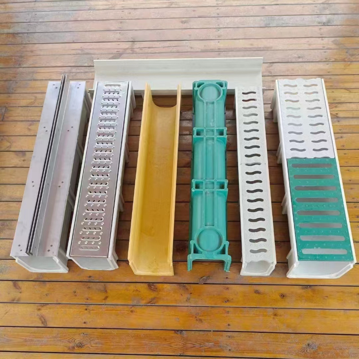 Resin drain sewer U-groove Sewer cover Slit drain Garden square sewer Prefabricated ditch Resin gutter