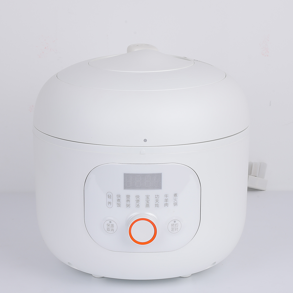 Solid color small capacity pressure cookware operational pressure cooker
