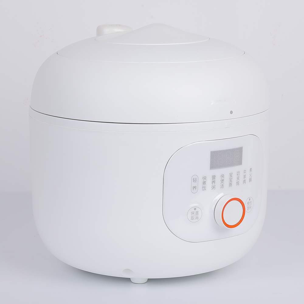 Solid color small capacity pressure cookware operational pressure cooker