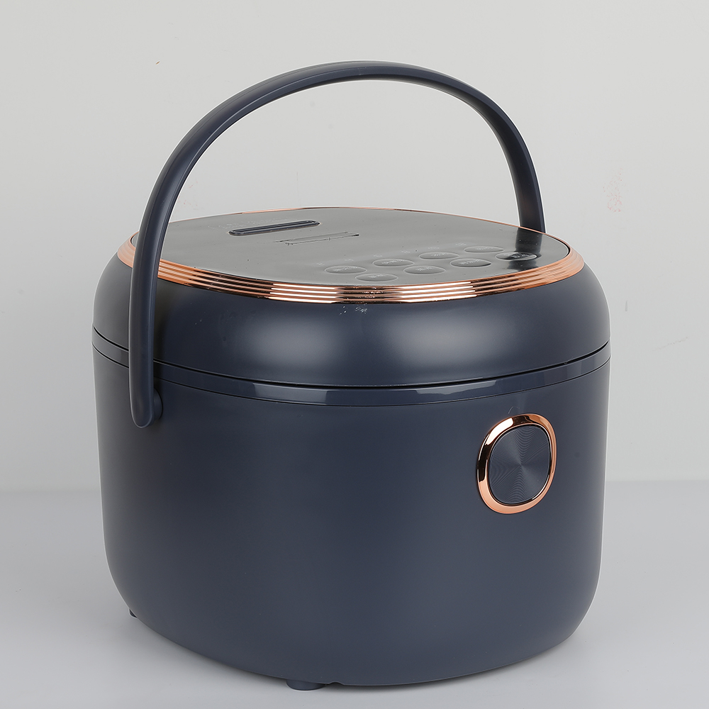Solid color digital rice cooker with heating plate