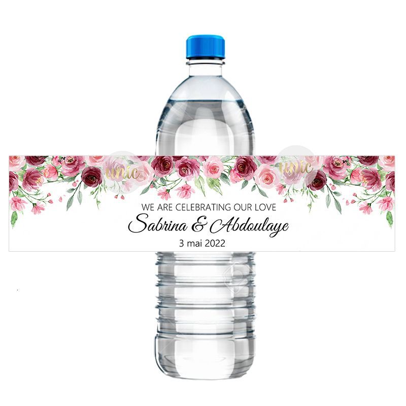 Customized Label Printing Waterproof Adhesive Packaging Labels for Drink Plastic Juice Bottles