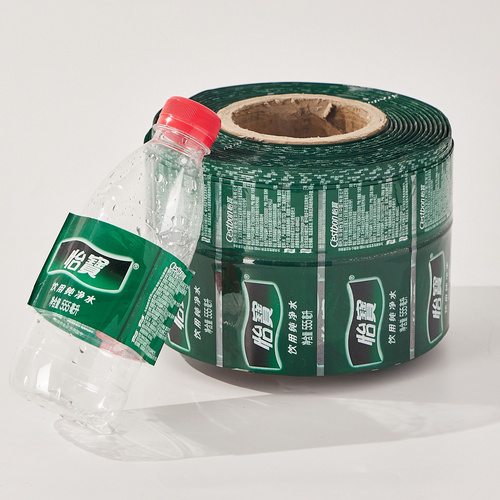 Printed Water Bottle Shrinkable Sleeve Label PET Plastic Film Plastic Shrink Wrap Sleeve Juice Bottle