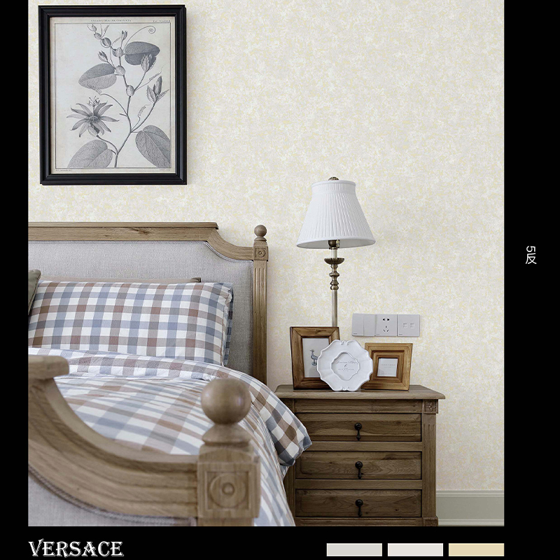 Simple Modern Vintage Flock Hd Pvc 3d Wall Paper Embossed Roll Wallpaper For Bedroom