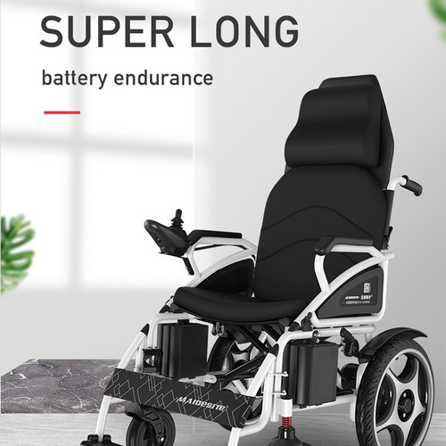 Hot sale electrical wheelchair with highback with lying function from China 2024 new model 801