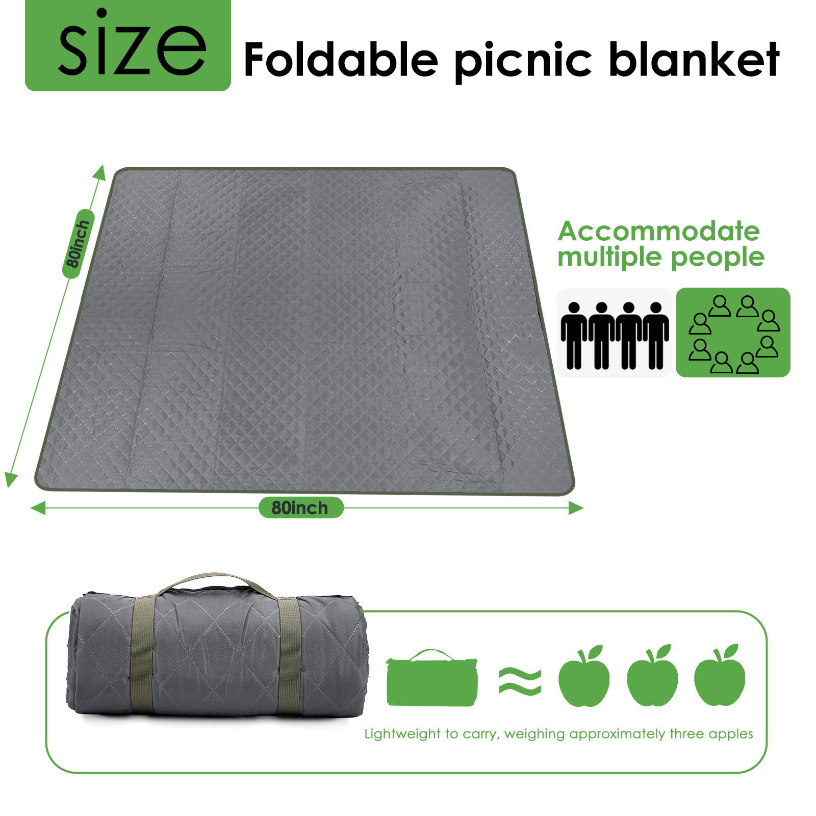 Outdoor Portable Sand-proof and Waterproof Polyester Picnic Blankets