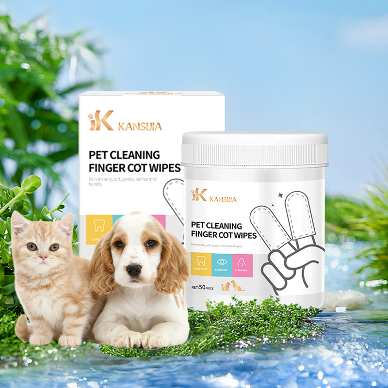 Pet cleaning finger cot wipes