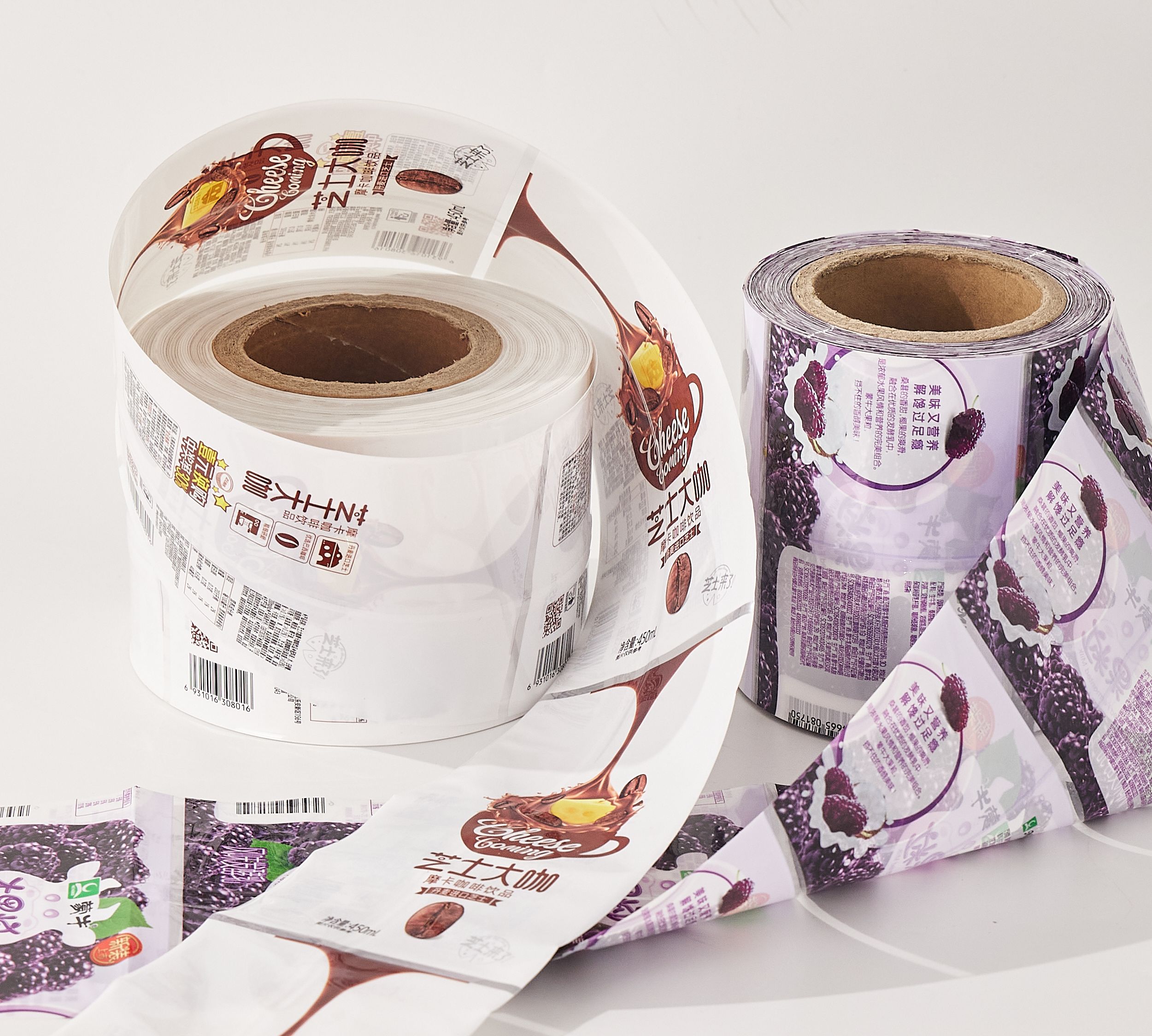 Custom printing PVC PET Shrink Film Roll heat shrink wrap sleeve packaging label for bottle cans