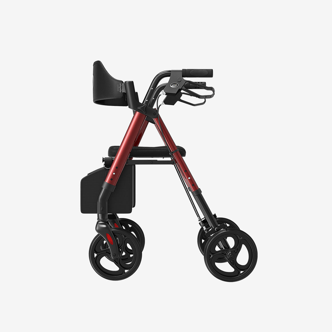 Z21 steel&aluminum combined ergonomic foldable 4-wheels rollator walker