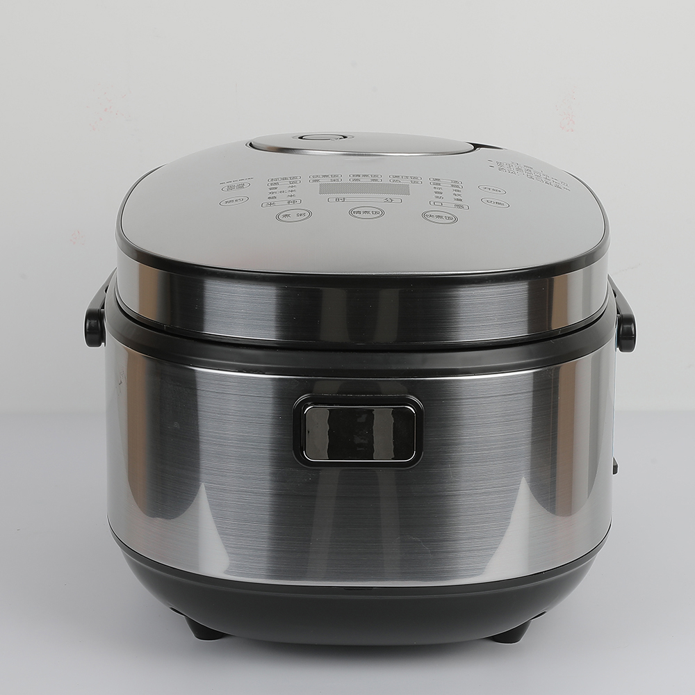 Large capacity electric rice cooker with stainless steel shell full open design rice cooker with heating plate