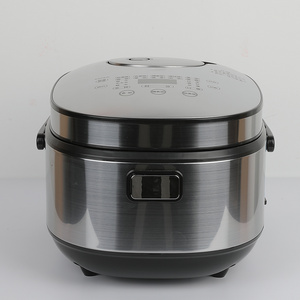 Large capacity electronic rice cooker with stainless steel shell and heating plate