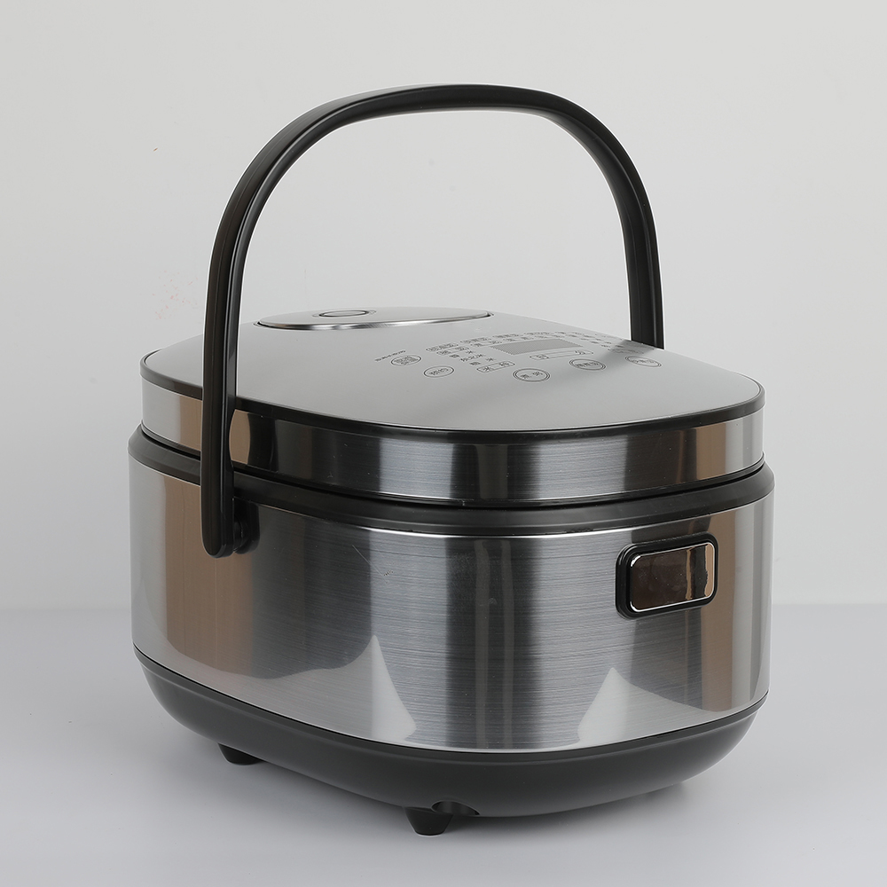 Large capacity electric rice cooker with stainless steel shell full open design rice cooker with heating plate