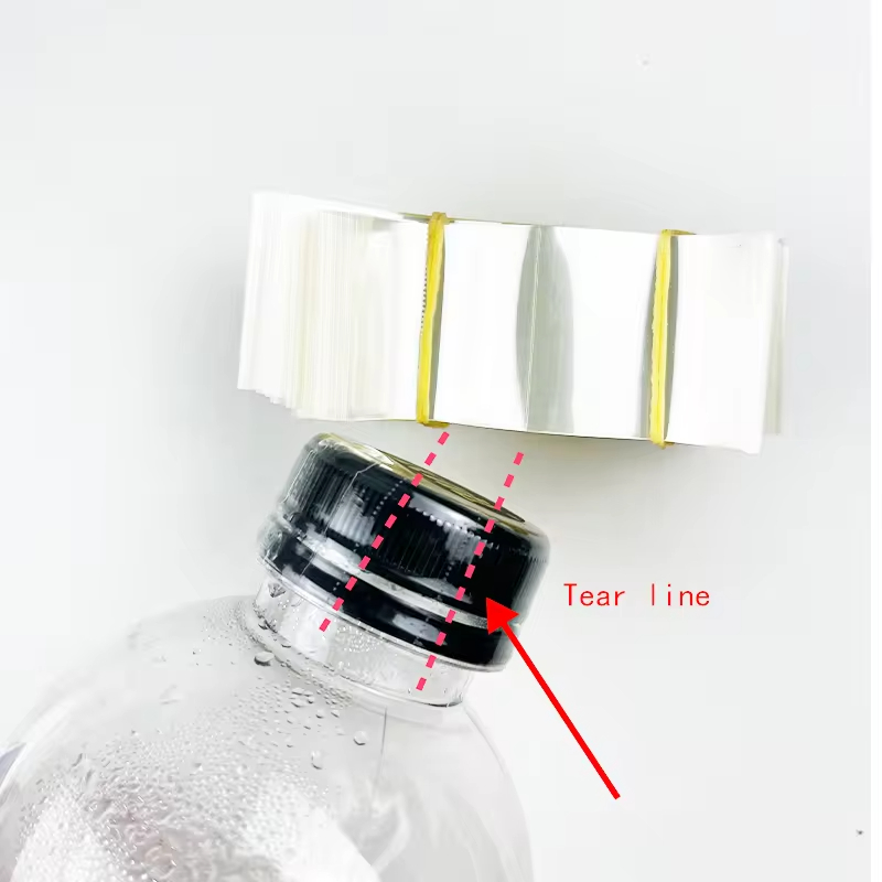 Custom Size Clear PVC Heat Shrink Sleeves Bands for Cosmetic Jars Bottles Caps with Custom Print