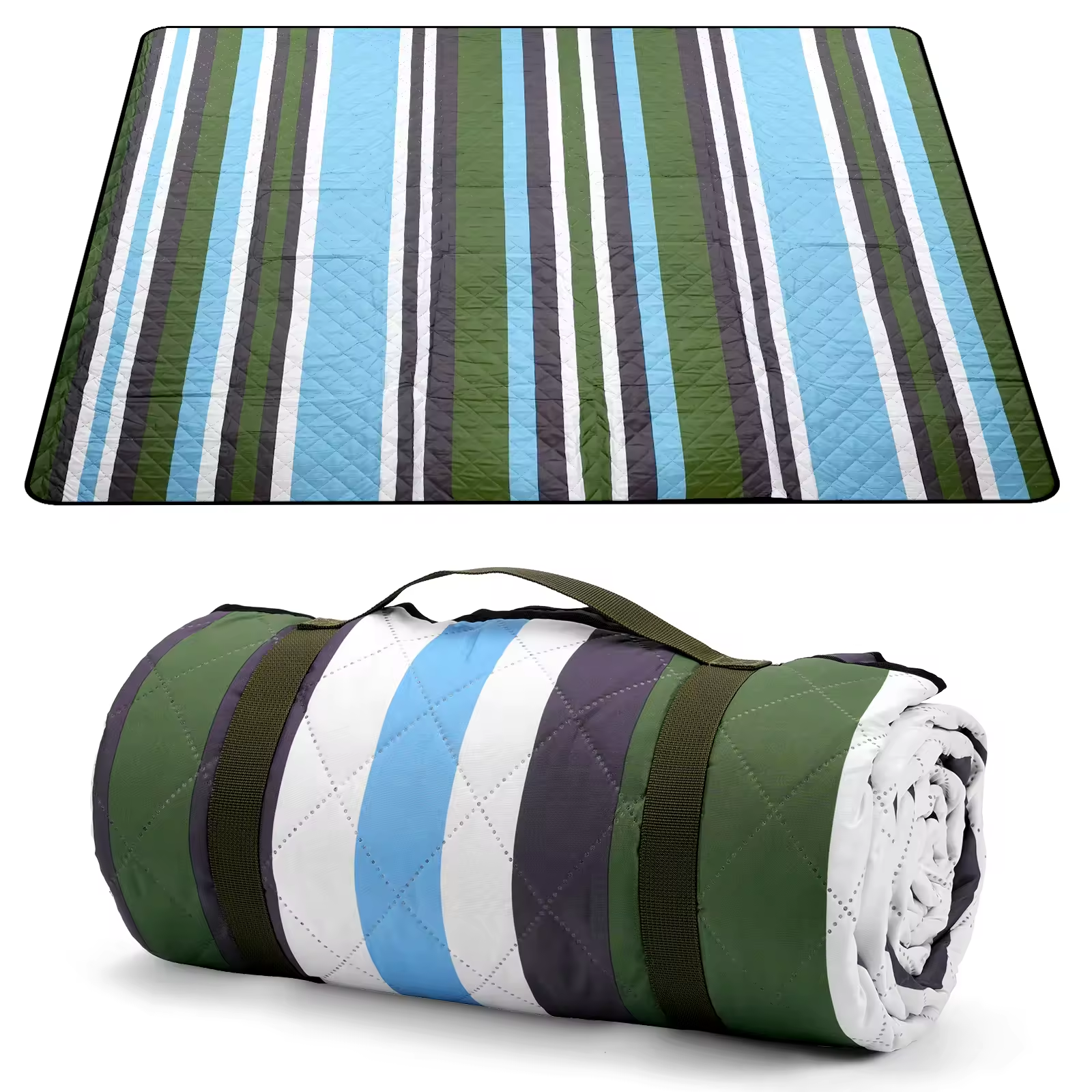 High Quality Portable Sand-proof Waterproof Polyester Camping Beach Blanket Beach Accessories Foldable Printed Picnic Beach Mat