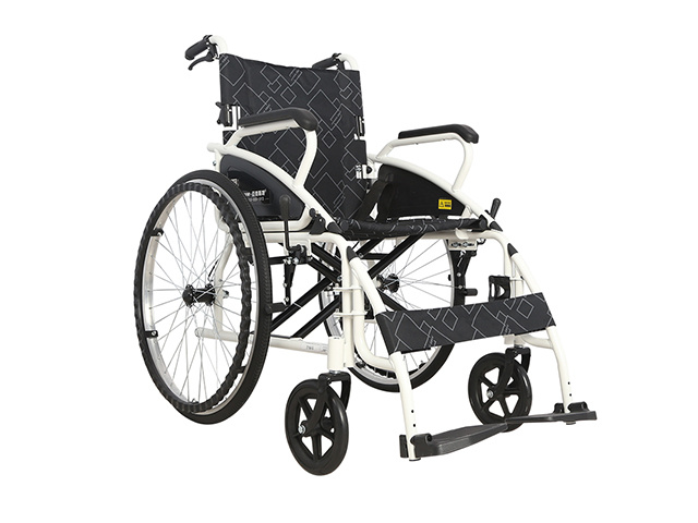 Maidesite SLY-117 Manual Wheelchair with Swing Away Armrest and Detachable Legrest