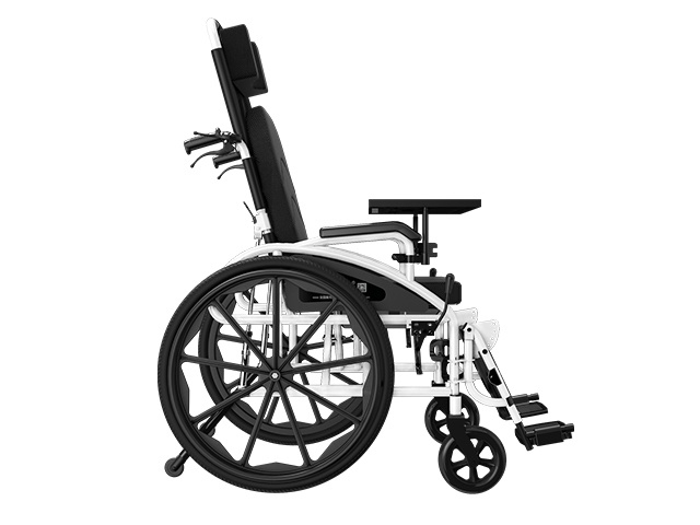 Maidesite SLY-119 Easy Folding Manual Reclinable Lying Adjustable Highback Wheelchair
