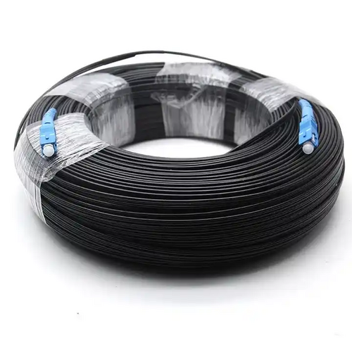 Optical FTTH Simplex Drop Cable Fiber Optic Patch Cord 50m