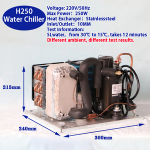 H250 Mini water chiller for medical equipments compressor refrigeration units for laser with stainless steel heat exchanger