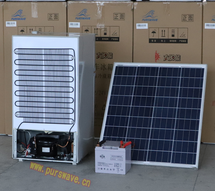 BCD-98 DC refrigerator RV fridge 12V24V battery Solar refrigerator for Africa with freezer and cooler part 48V is available